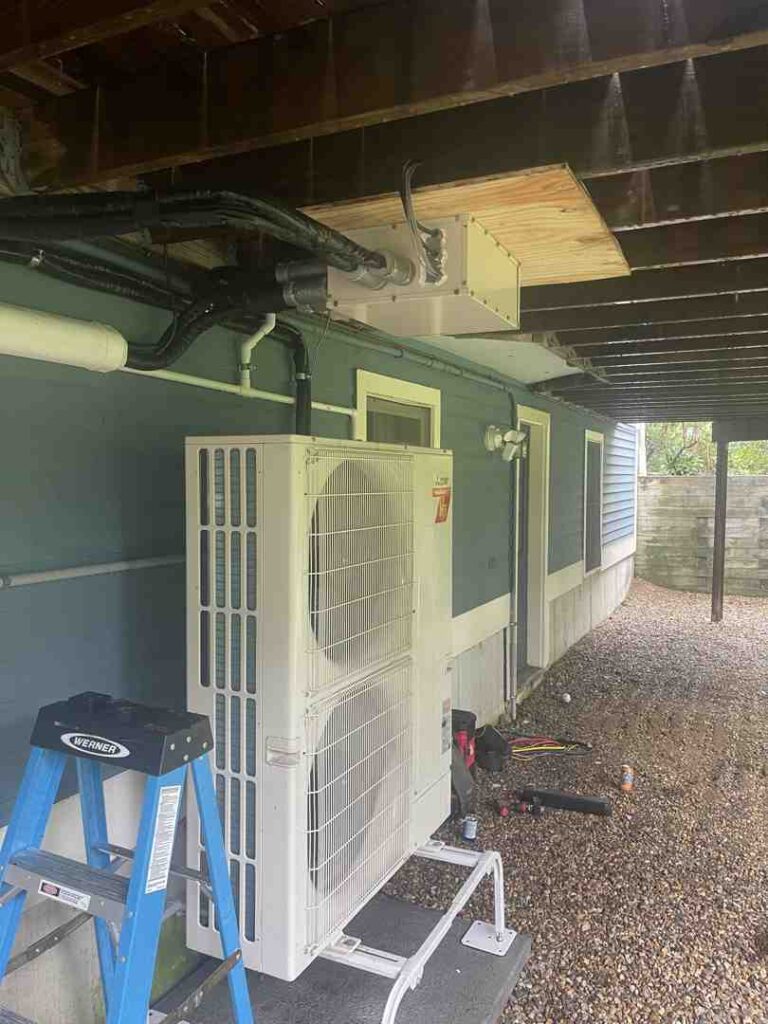 Ductless heat pump install
