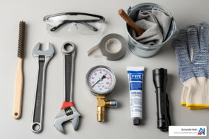 Boiler pressure gauge replacement