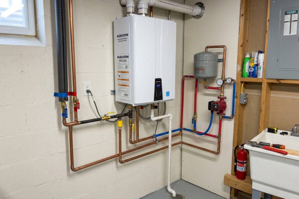 tankless hot water heater plumbing