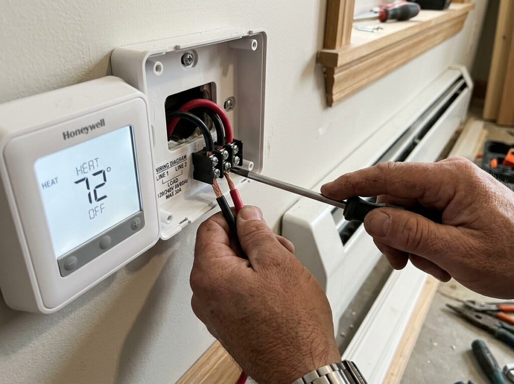 high voltage thermostat wiring