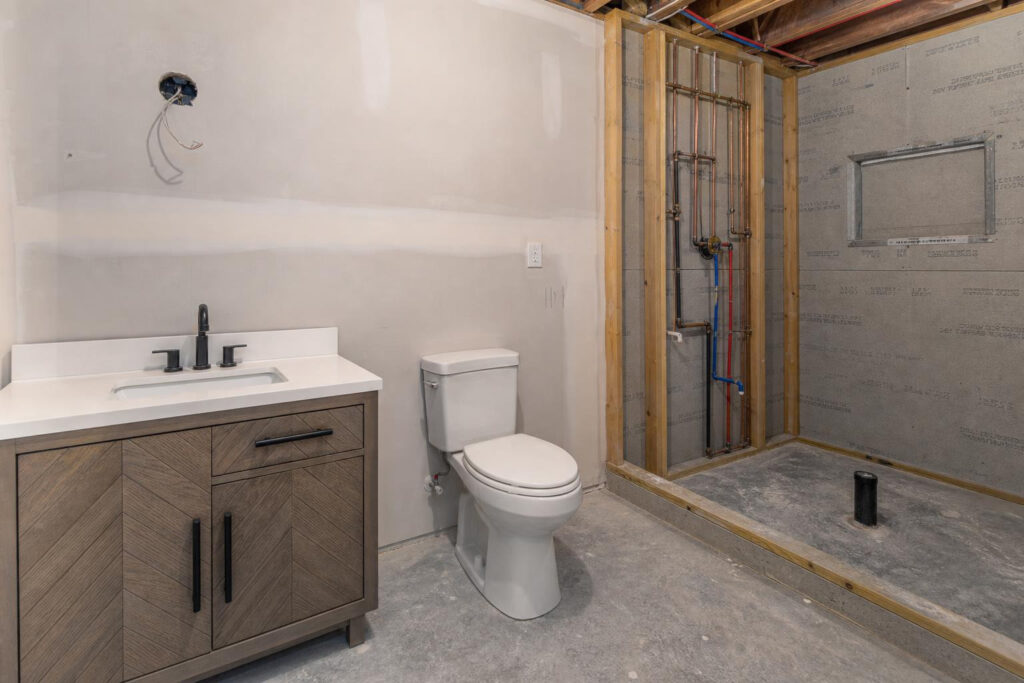 adding a bathroom to a basement