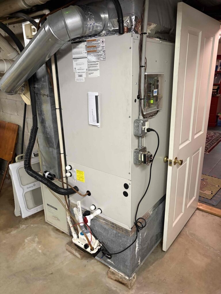 HVAC & Plumbing in Dover, MA 12 New air handler and zoning panel installed in a Dover, MA basement