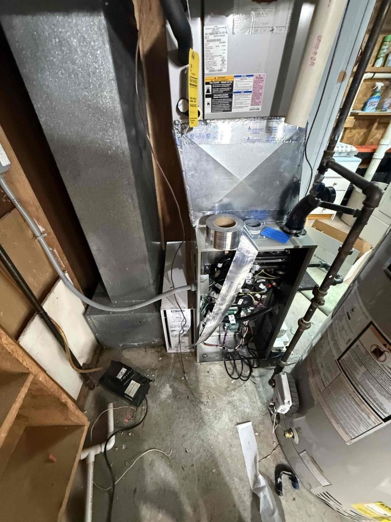 HVAC & Plumbing in Medway, MA 14 New furnace installed in a Medway, MA basement