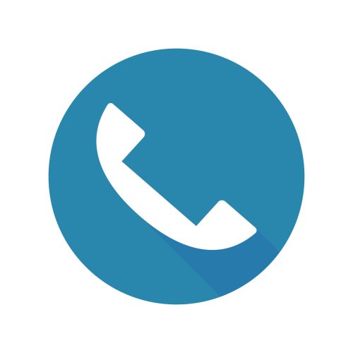 contact us blue phone icon